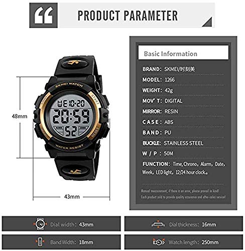 Foto 7 pulgar | Venta Internacional - Reloj Carlien Con Cronógrafo Digital Led, 50 M, Resistente Al Agua