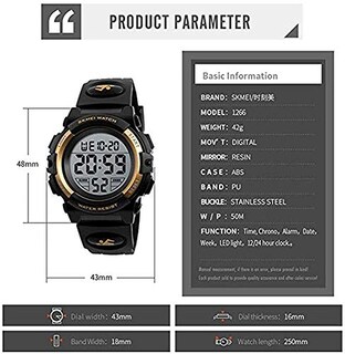 Foto 6 | Venta Internacional - Reloj Carlien Con Cronógrafo Digital Led, 50 M, Resistente Al Agua