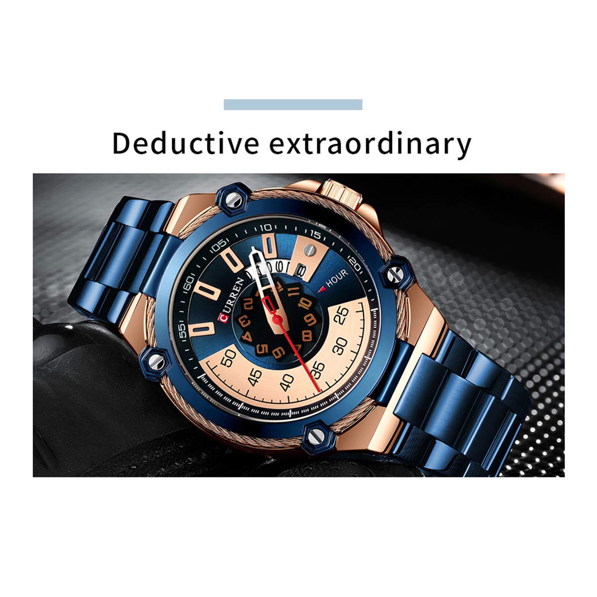 Foto 5 pulgar | Venta Internacional - Reloj De Pulsera Cigoo 8345 Quartz Para Hombre Con Correa De Acero Inoxidable