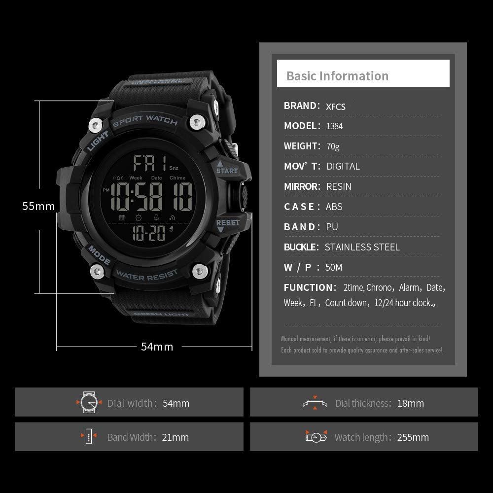 Foto 7 | Venta Internacional - Reloj Deportivo Digital Impermeable Watch Xfcs Para Hombre (caqui)