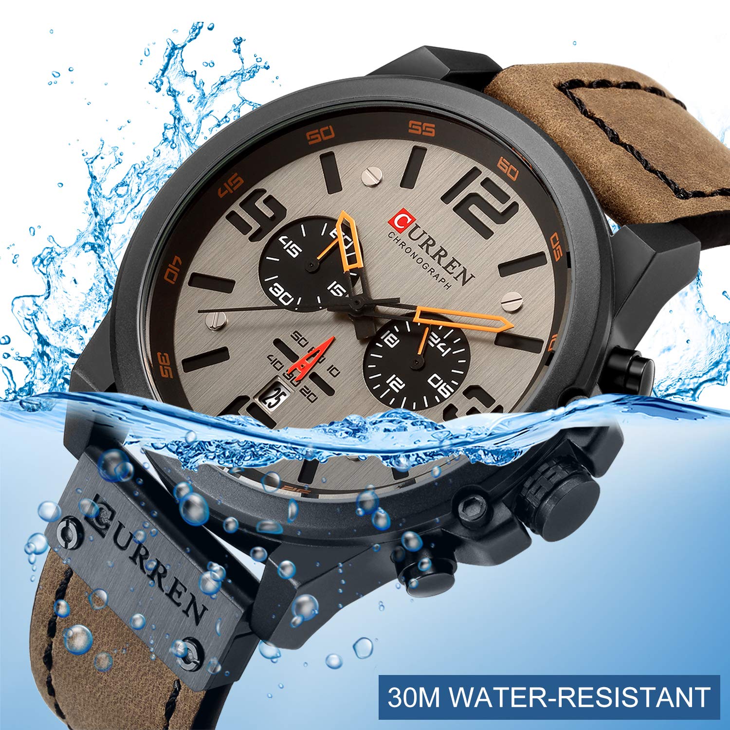 Foto 6 | Venta Internacional - Reloj Timewheel Para Hombre, A La Moda Militar, Impermeable, Marrón