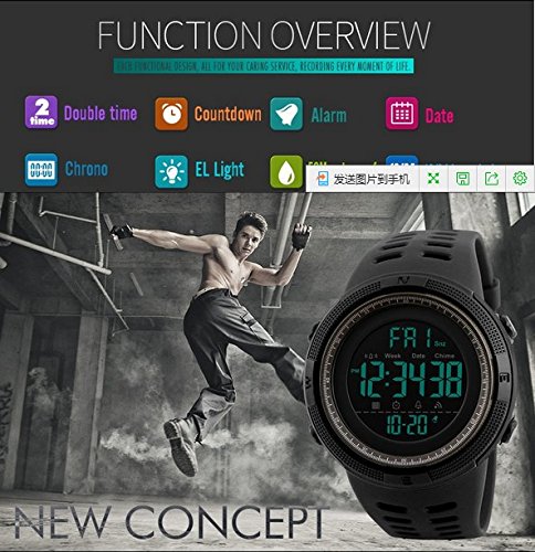 Foto 4 pulgar | Venta Internacional - Reloj Mastop Led Digital Multifunción De 2 Zonas Horarias Para Hombre