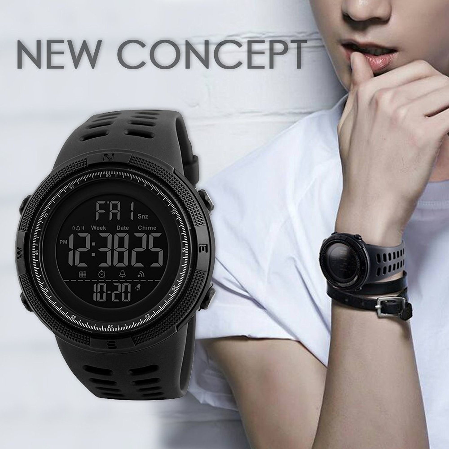Foto 5 pulgar | Venta Internacional - Reloj Mastop Led Digital Multifunción De 2 Zonas Horarias Para Hombre