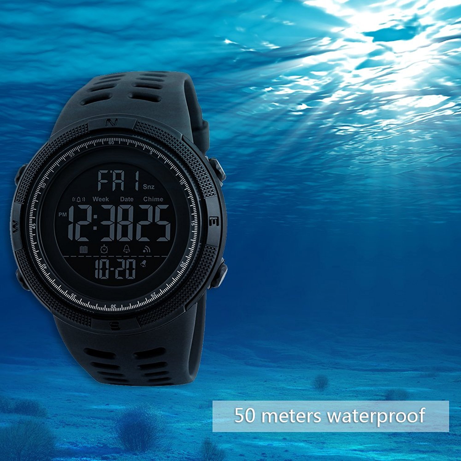 Foto 6 pulgar | Venta Internacional - Reloj Mastop Led Digital Multifunción De 2 Zonas Horarias Para Hombre