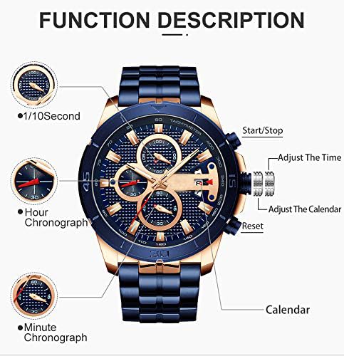 Foto 5 | Venta Internacional - Reloj Fanmis, Vestido Casual De Negocios Con Cronógrafo De Lujo Para Hombre