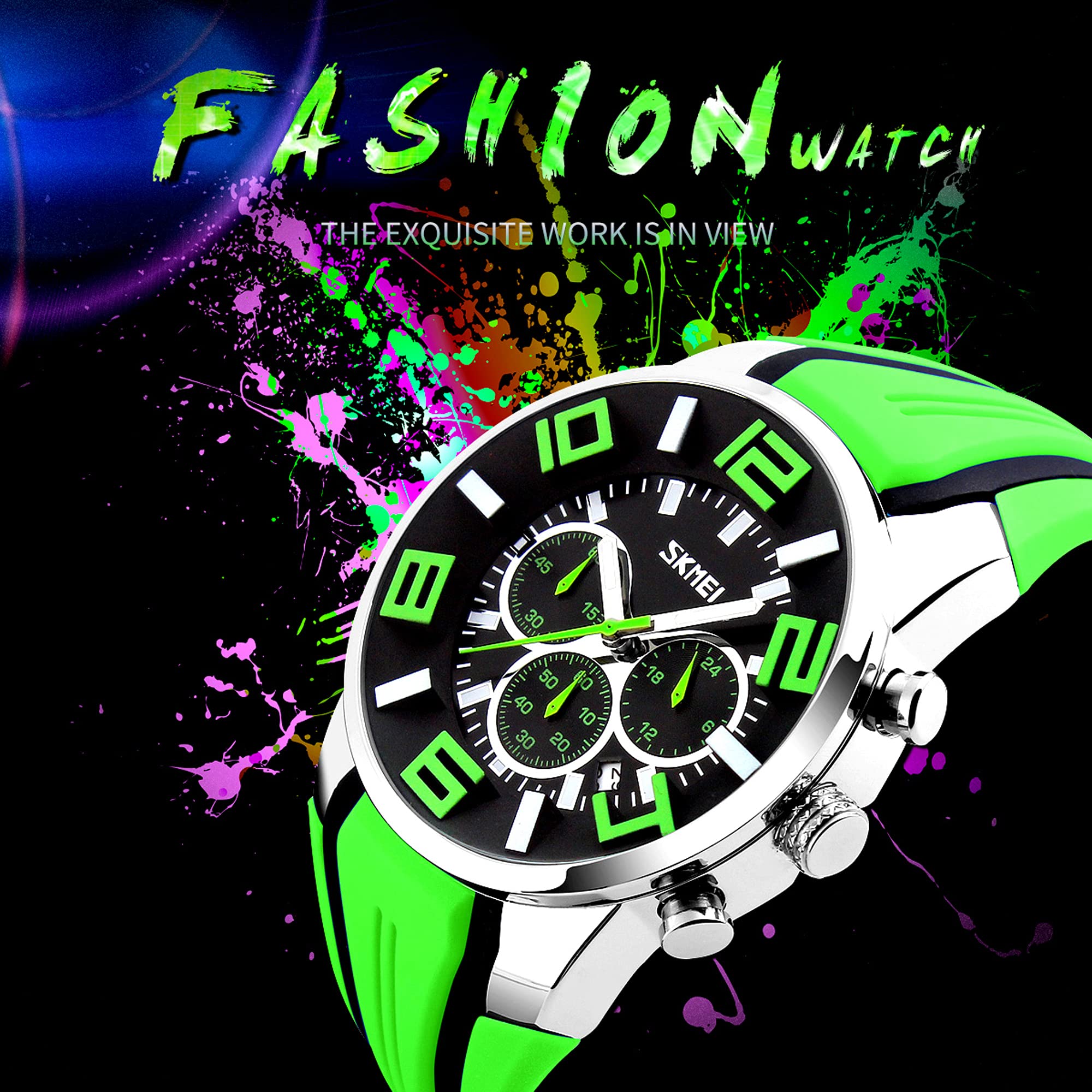 Foto 3 pulgar | Venta Internacional - Reloj Findtime Big Face Con Cronógrafo Analógico, Cuarzo, Agua, Para Hombre