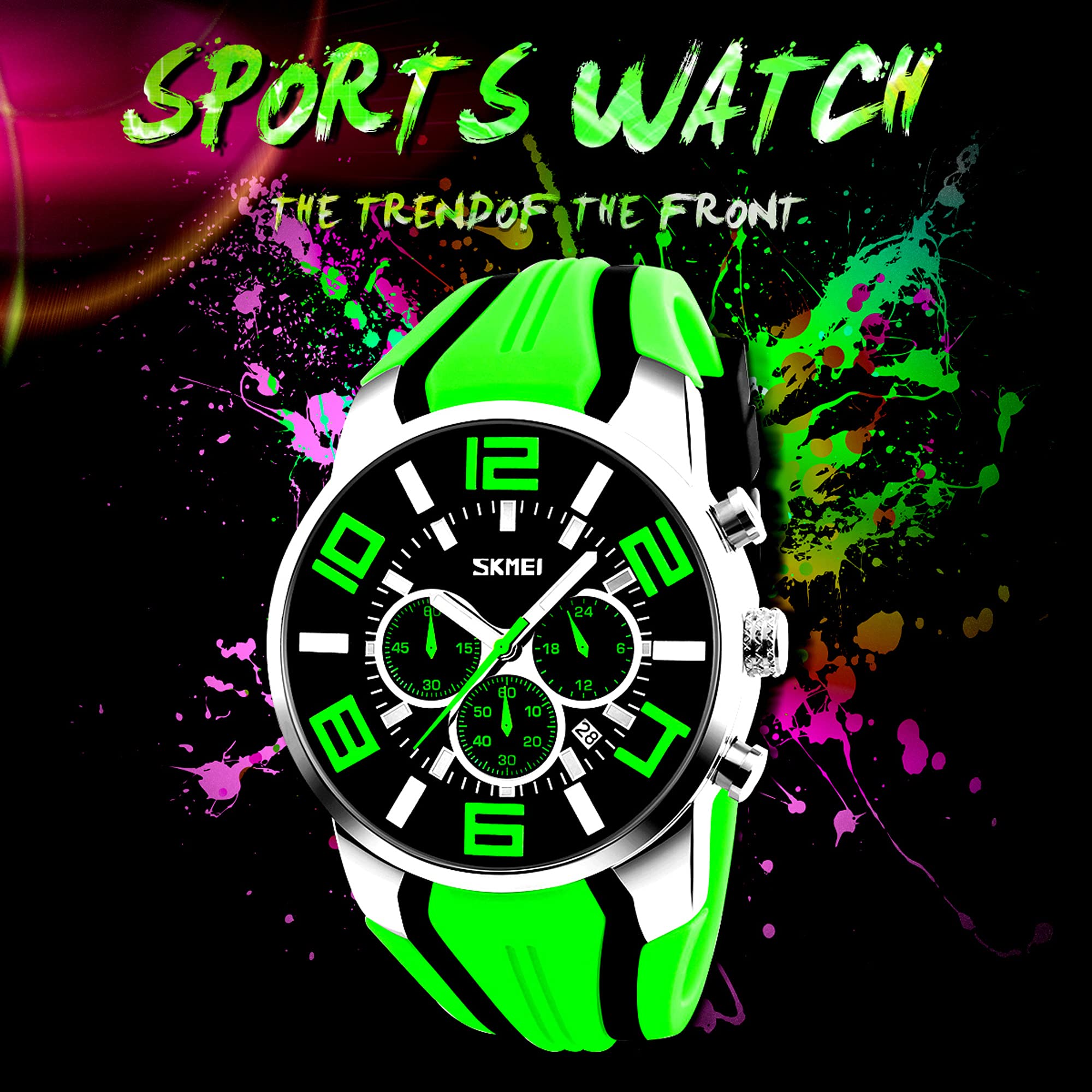 Foto 4 pulgar | Venta Internacional - Reloj Findtime Big Face Con Cronógrafo Analógico, Cuarzo, Agua, Para Hombre