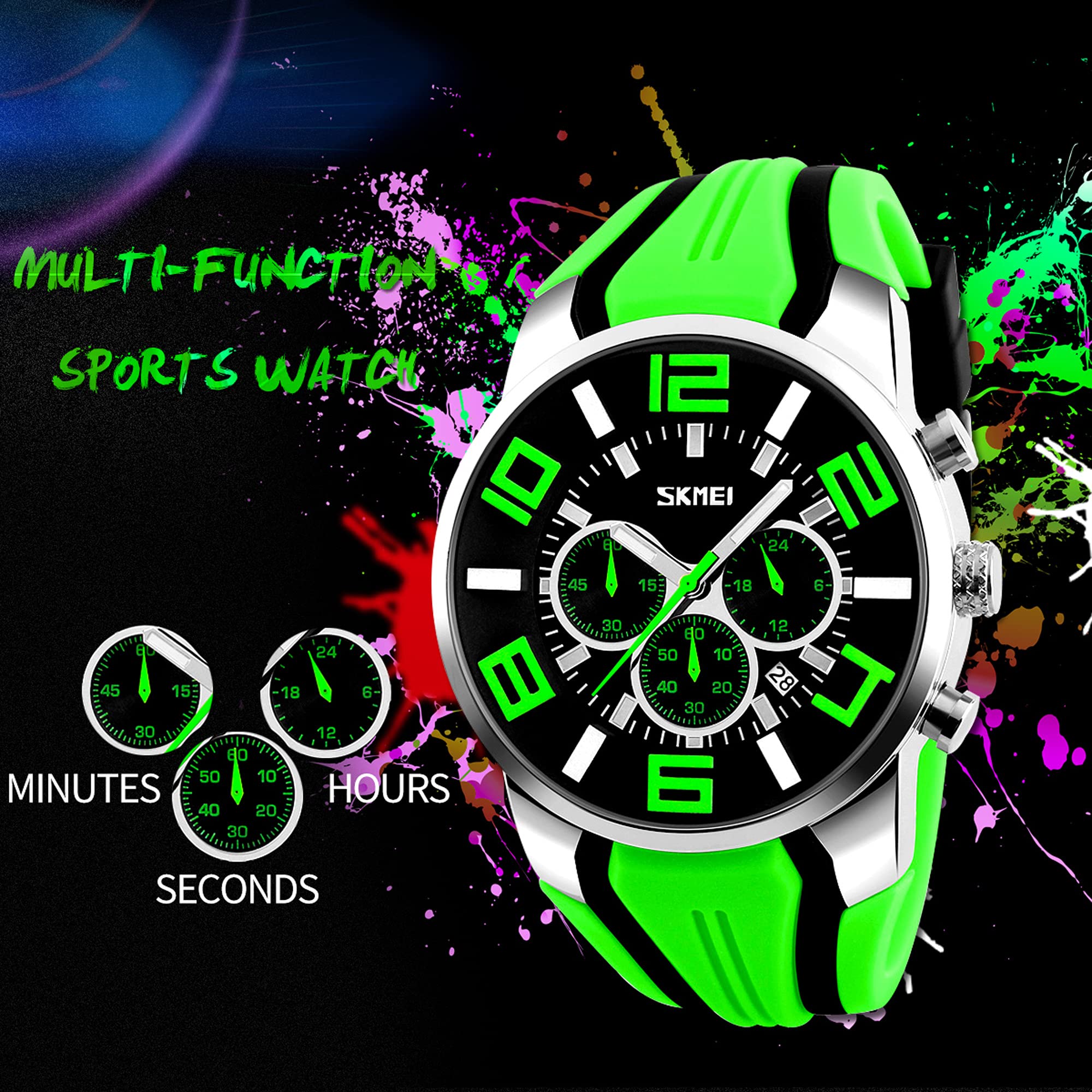 Foto 5 pulgar | Venta Internacional - Reloj Findtime Big Face Con Cronógrafo Analógico, Cuarzo, Agua, Para Hombre