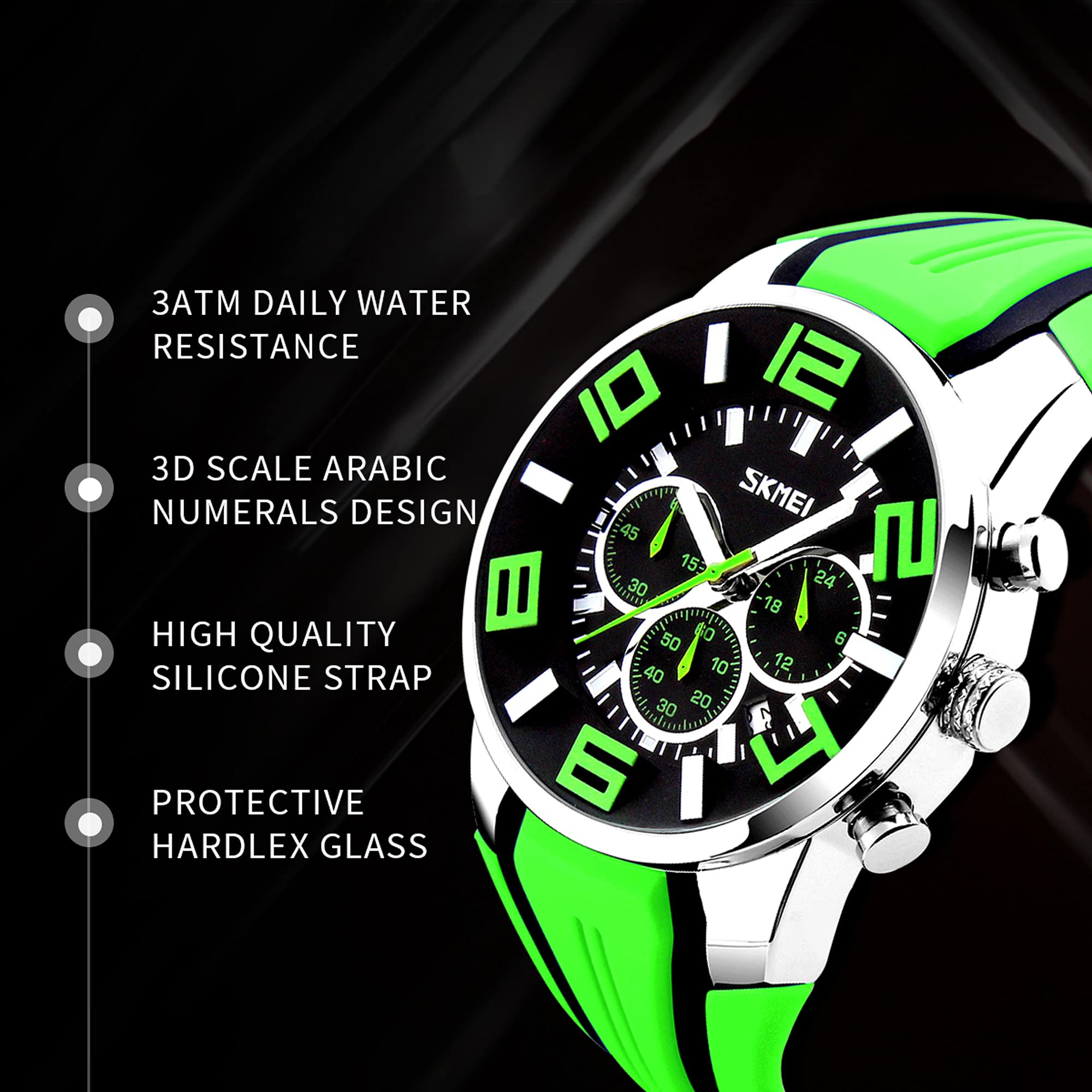 Foto 6 pulgar | Venta Internacional - Reloj Findtime Big Face Con Cronógrafo Analógico, Cuarzo, Agua, Para Hombre