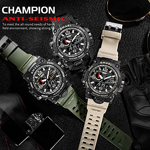 Foto 4 pulgar | Venta Internacional - Reloj De Pulsera Smael 1545d Impermeable De 50 M Con Doble Pantalla Para Hombre