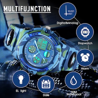 Foto 7 | Venta Internacional - Calendario Digital Con Alarma Led Deportivo Impermeable Para Niños De Aswan