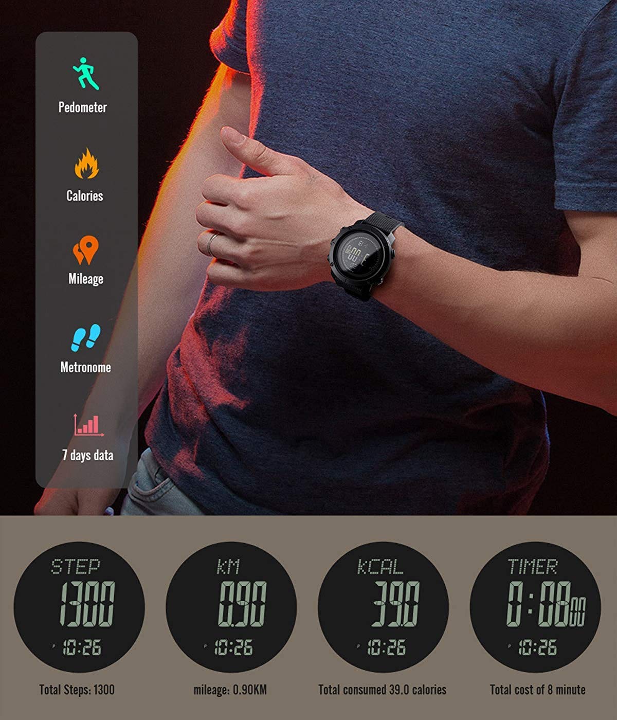 Foto 2 | Venta Internacional - Monitor Digital Impermeable De Actividad Física Watch Cnbro Para Hombre