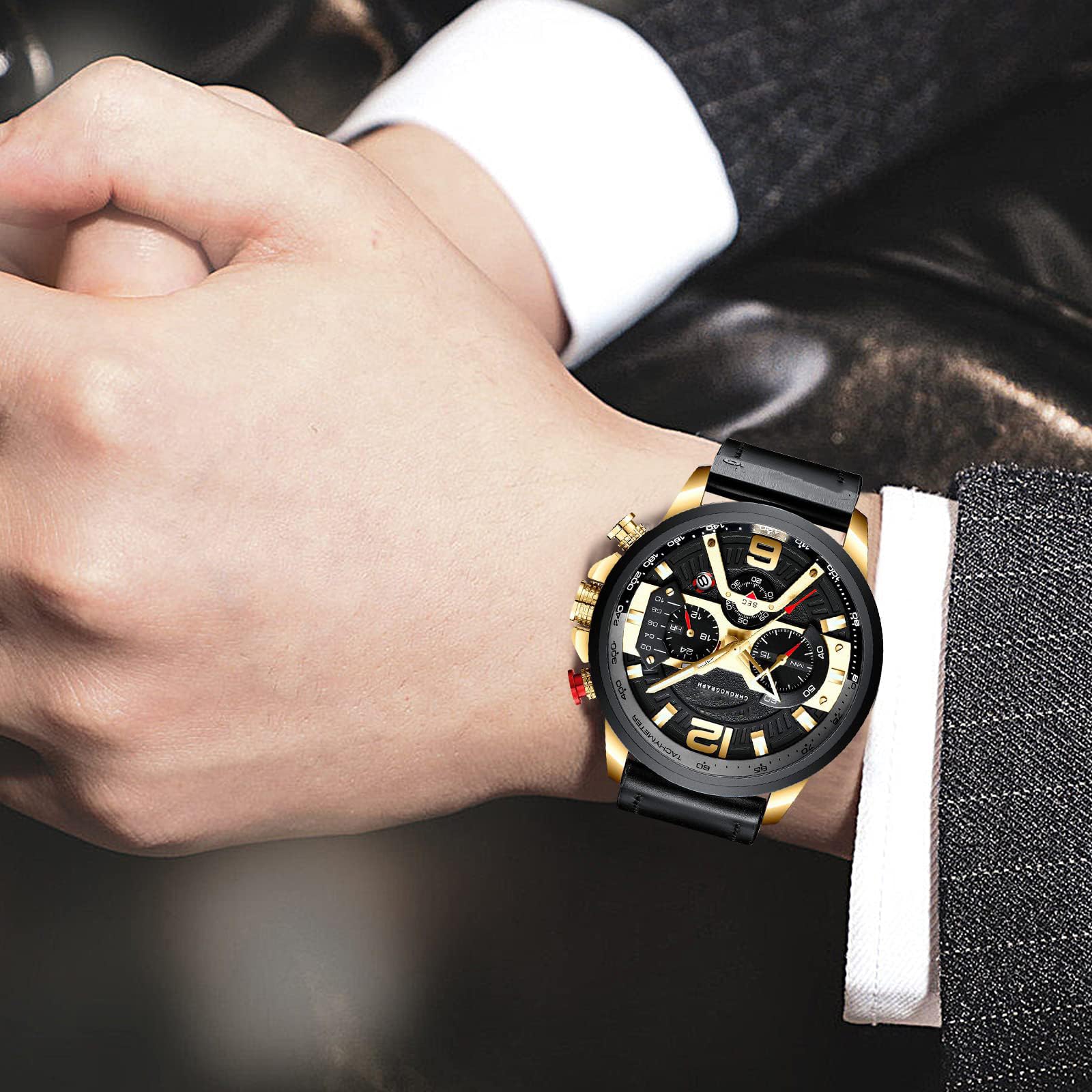 Foto 5 pulgar | Venta Internacional - Reloj Fanmis Con Cronógrafo De Negocios De Lujo Para Hombre, Vestido Con Diseño De Agua