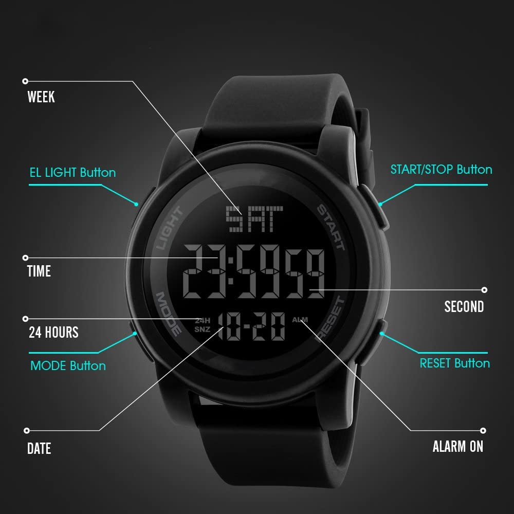 Foto 4 pulgar | Venta Internacional - Reloj Shocknshop Simple Sport Digital Para Hombre, Color Negro