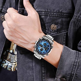 Foto 6 | Venta Internacional - Reloj Bozlun Con Doble Pantalla Analógica Y Digital Para Hombre Con Alarma