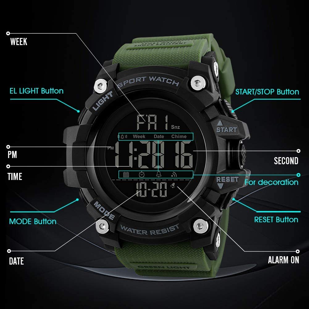 Foto 4 pulgar | Venta Internacional - Reloj Deportivo Gosasa Con Cuenta Regresiva Y Cronómetro Para Hombre Water Resista