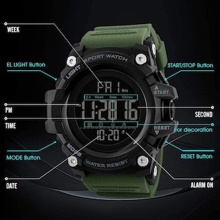 Foto 3 | Venta Internacional - Reloj Deportivo Gosasa Con Cuenta Regresiva Y Cronómetro Para Hombre Water Resista