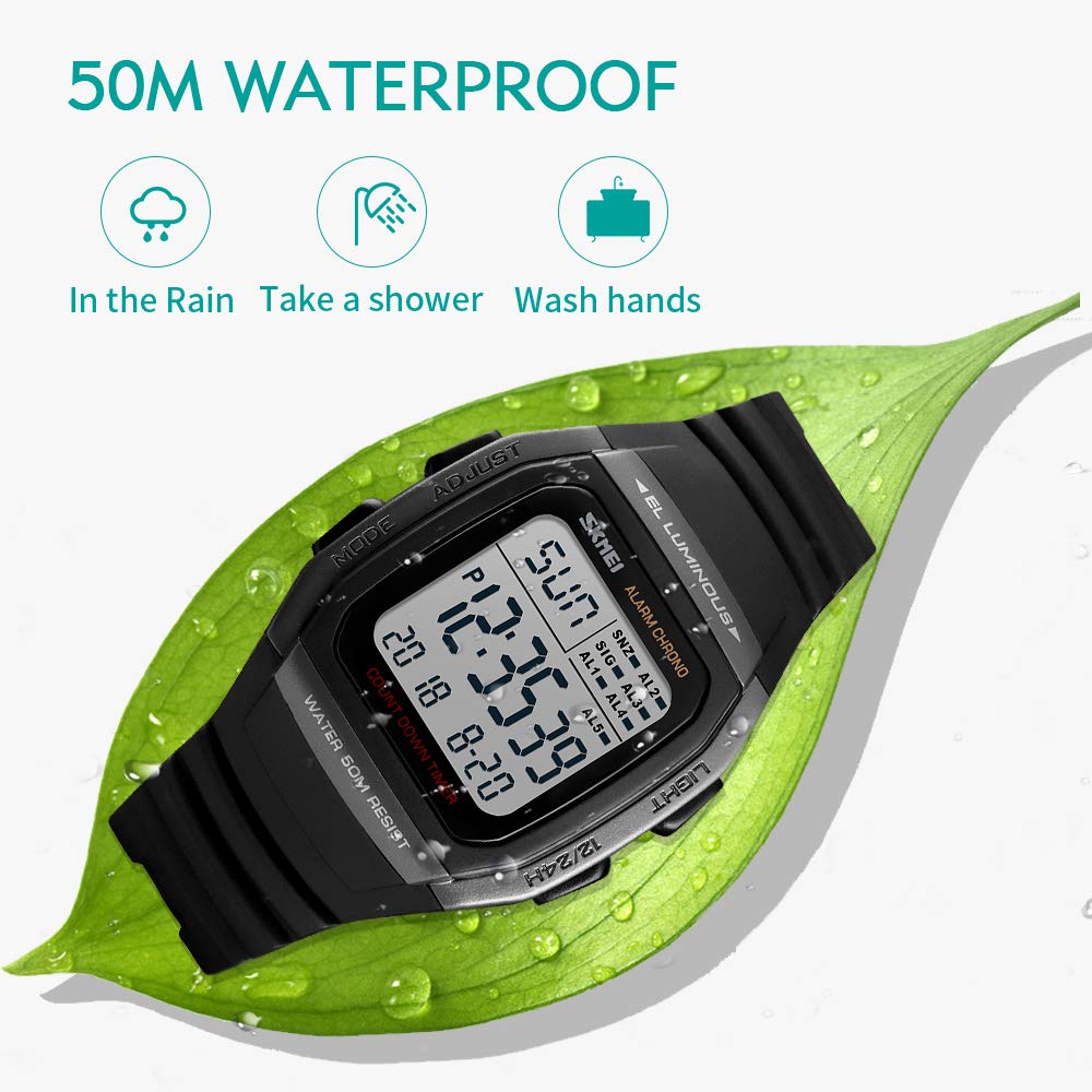 Foto 5 | Venta Internacional - Reloj De Pulsera Skmei Cuadrado Digital Impermeable Para Hombre