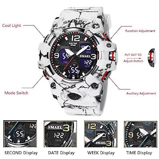 Foto 5 | Reloj Smael Digital Militar Impermeable y Multifunción para Hombre