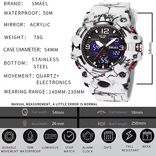 Foto 7 pulgar | Reloj Smael Digital Militar Impermeable y Multifunción para Hombre