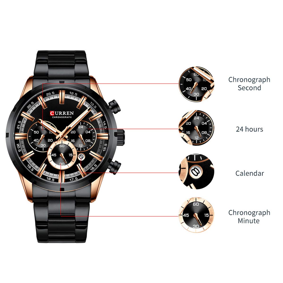 Foto 3 pulgar | Venta Internacional - Reloj Cigoo 8355 Luxury Classic Business Quartz Para Hombre