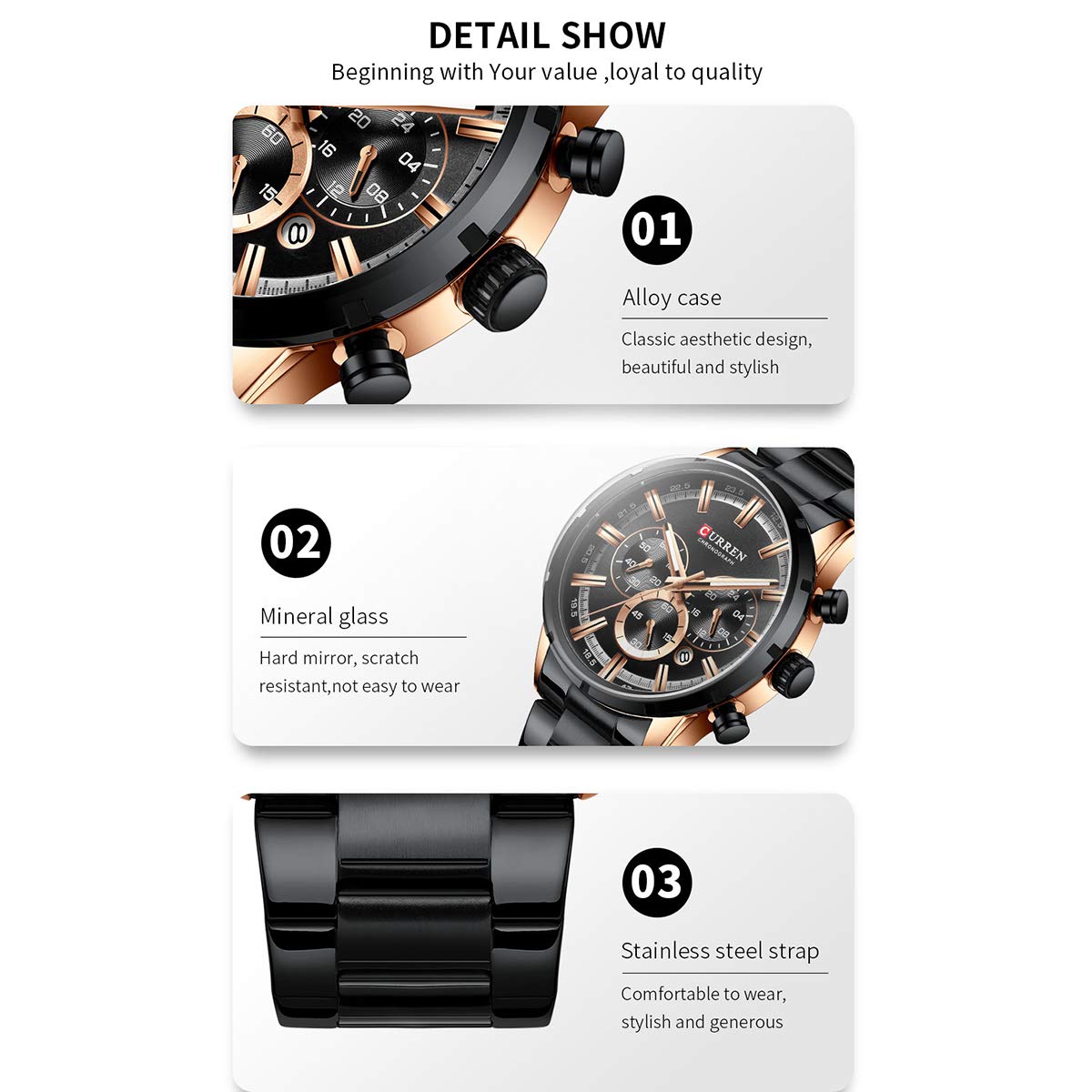 Foto 6 pulgar | Venta Internacional - Reloj Cigoo 8355 Luxury Classic Business Quartz Para Hombre