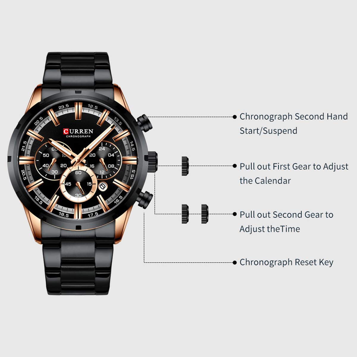 Foto 8 pulgar | Venta Internacional - Reloj Cigoo 8355 Luxury Classic Business Quartz Para Hombre