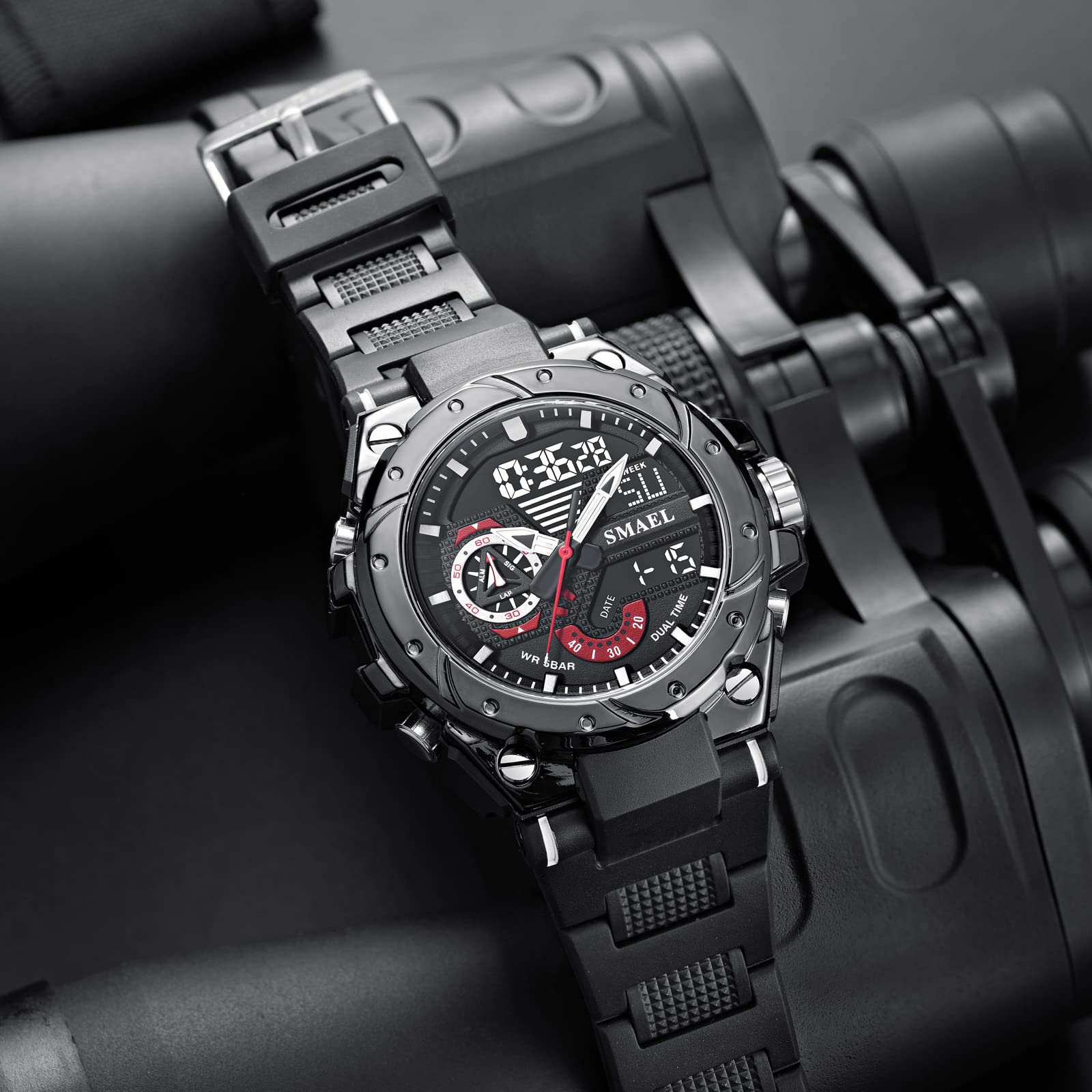 Foto 3 | Venta Internacional - Reloj Deportivo Cnbro Digital Táctico Para Hombre, Resistente Al Agua, 50 M
