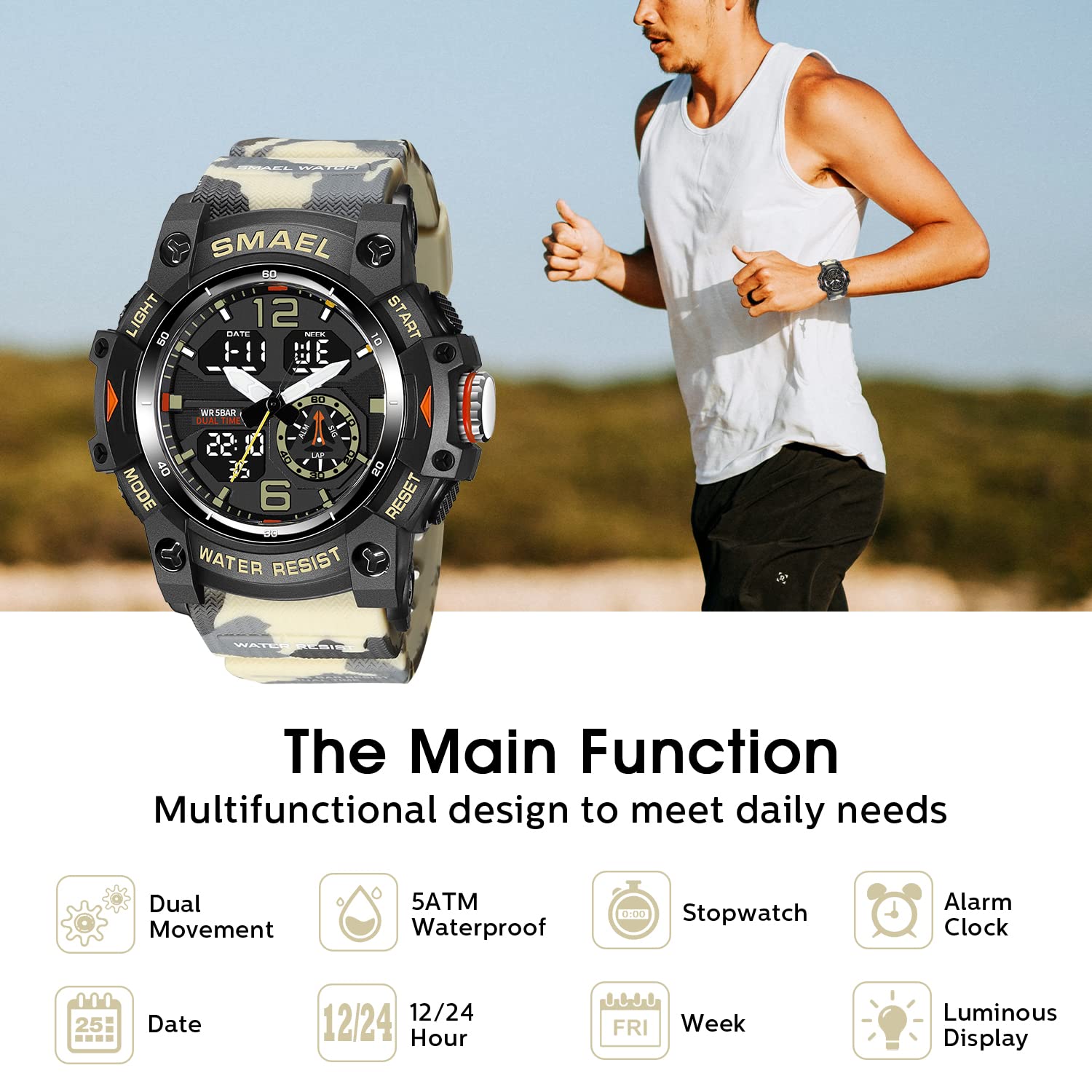 Foto 3 pulgar | Venta Internacional - Reloj L Lavaredo Lavaredo Con Doble Movimiento Digital Para Hombre