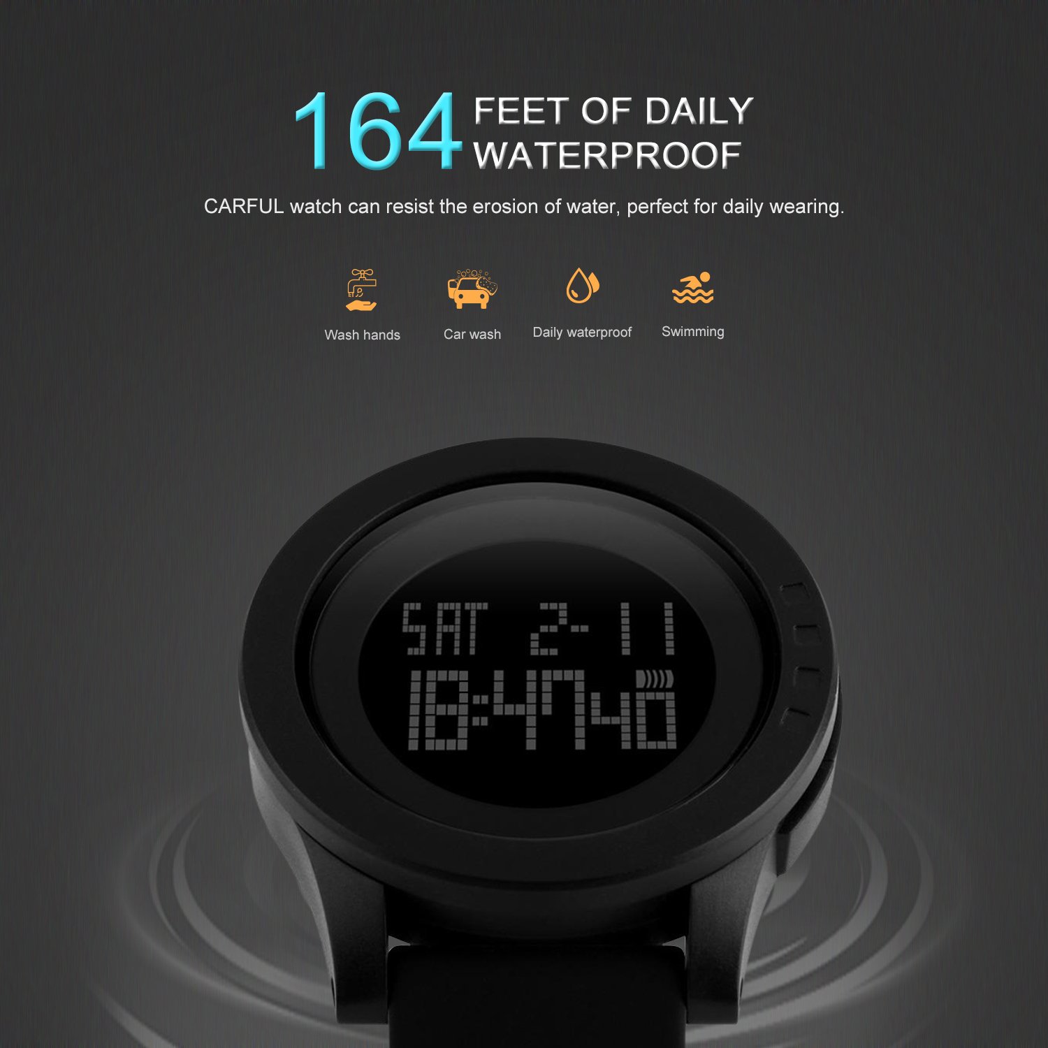 Foto 7 pulgar | Venta Internacional - Reloj Carful Digital Sport Para Hombre Con Retroiluminación Impermeable