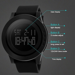 Foto 7 | Venta Internacional - Reloj Carful Digital Sport Para Hombre Con Retroiluminación Impermeable