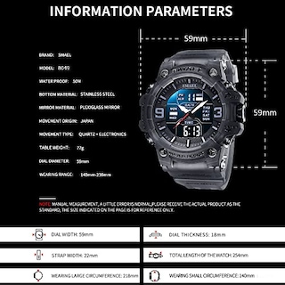 Foto 6 | Venta Internacional - Reloj Smael Cronómetro Deportivo Militar Multifunción para Hombre