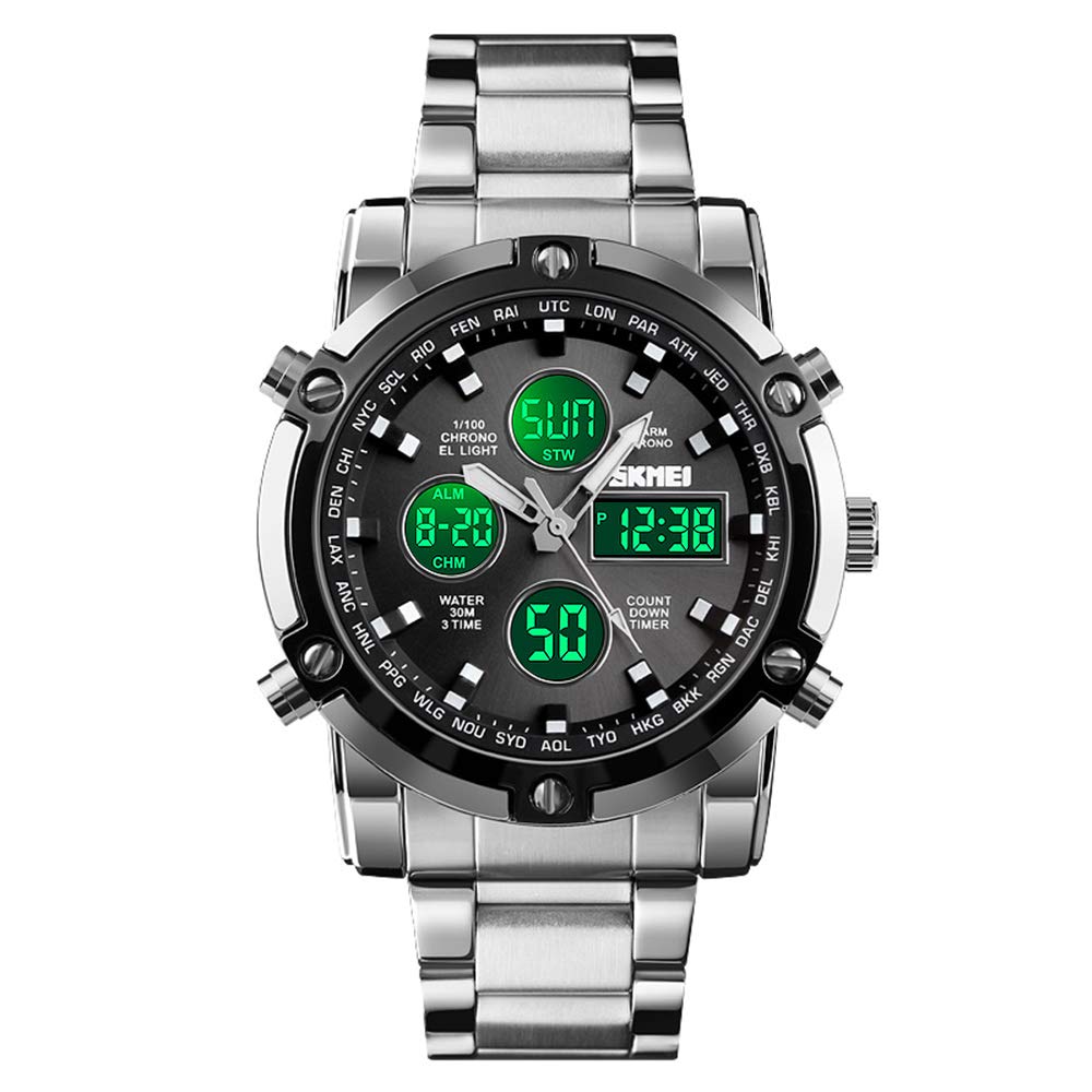 Venta Internacional - Reloj Bozlun Con Doble Pantalla Analógica Y Digital Para Hombre