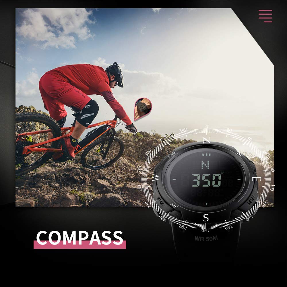 Foto 4 pulgar | Venta Internacional - Reloj Digital Deportivo Militar Survival Compass Led S Para Hombre