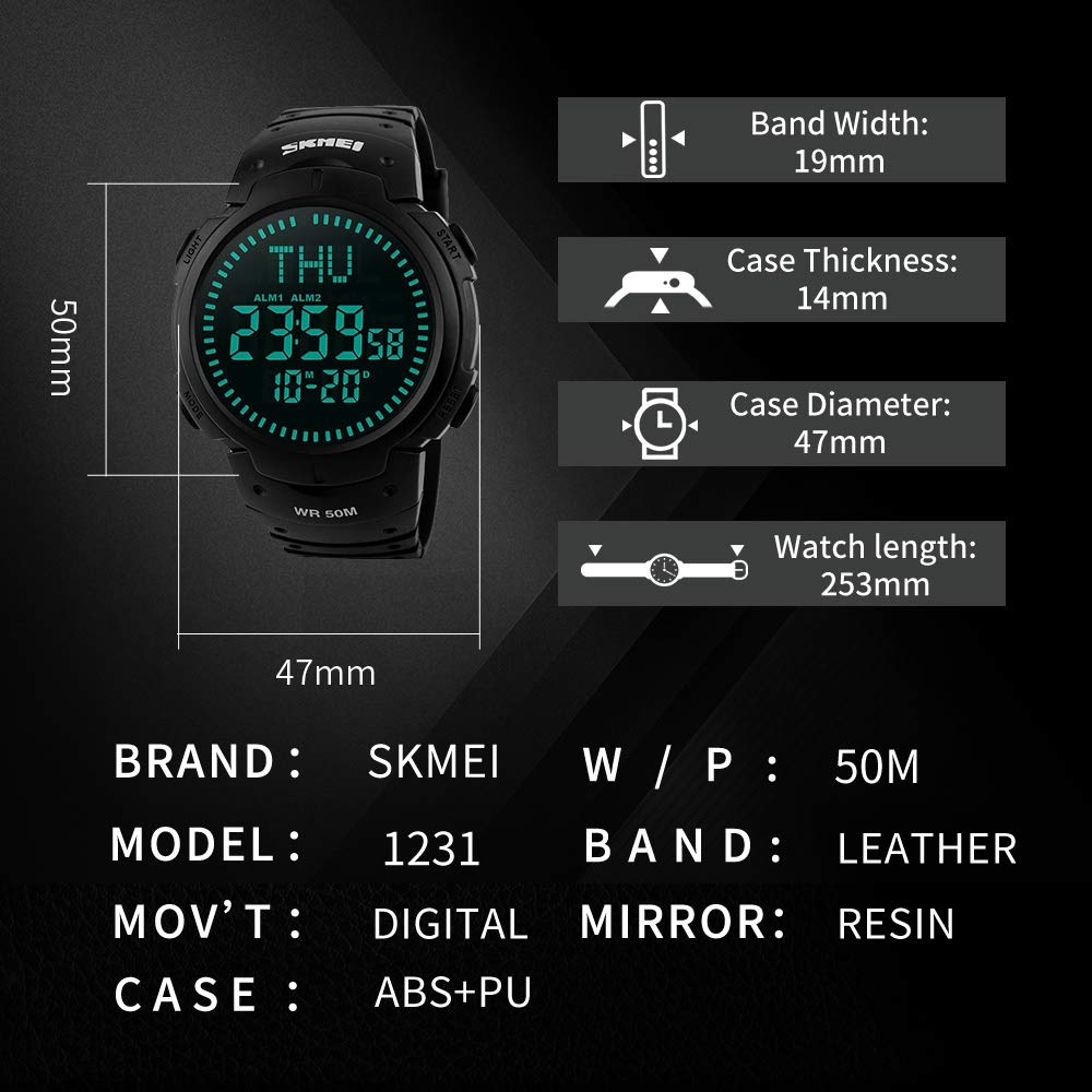 Foto 8 pulgar | Venta Internacional - Reloj Digital Deportivo Militar Survival Compass Led S Para Hombre