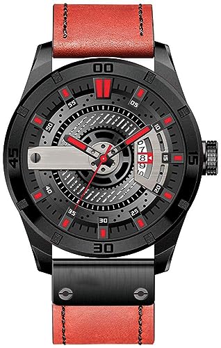 Foto 1 | Venta Internacional - Reloj Fanmis, Correa De Piel Para Hombre, Chapada En Negro, 30 M, Resistente Al Agua