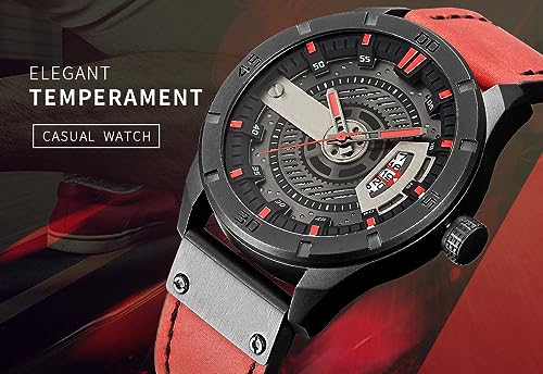 Foto 4 | Venta Internacional - Reloj Fanmis, Correa De Piel Para Hombre, Chapada En Negro, 30 M, Resistente Al Agua