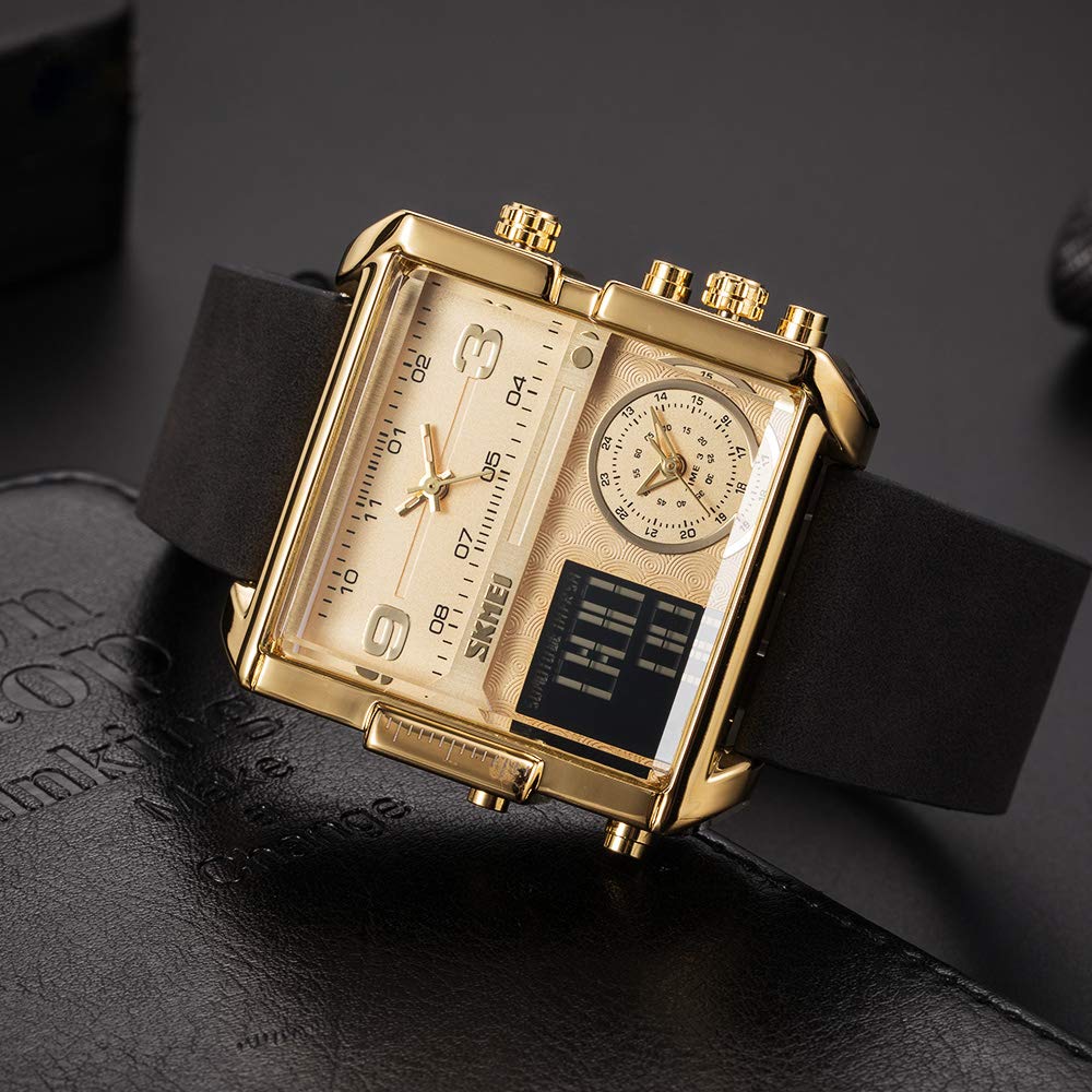 Foto 2 | Venta Internacional - Reloj Bozlun Digital Para Hombre Con Correa De Piel 3 Atm Waterpro