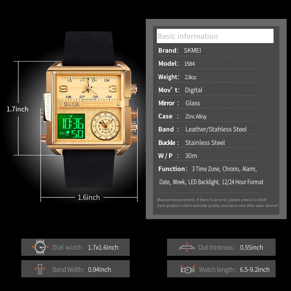 Foto 4 pulgar | Venta Internacional - Reloj Bozlun Digital Para Hombre Con Correa De Piel 3 Atm Waterpro