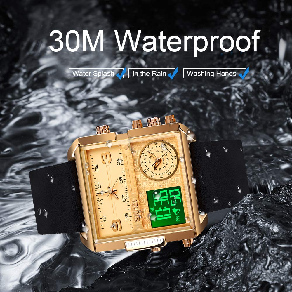 Foto 6 pulgar | Venta Internacional - Reloj Bozlun Digital Para Hombre Con Correa De Piel 3 Atm Waterpro