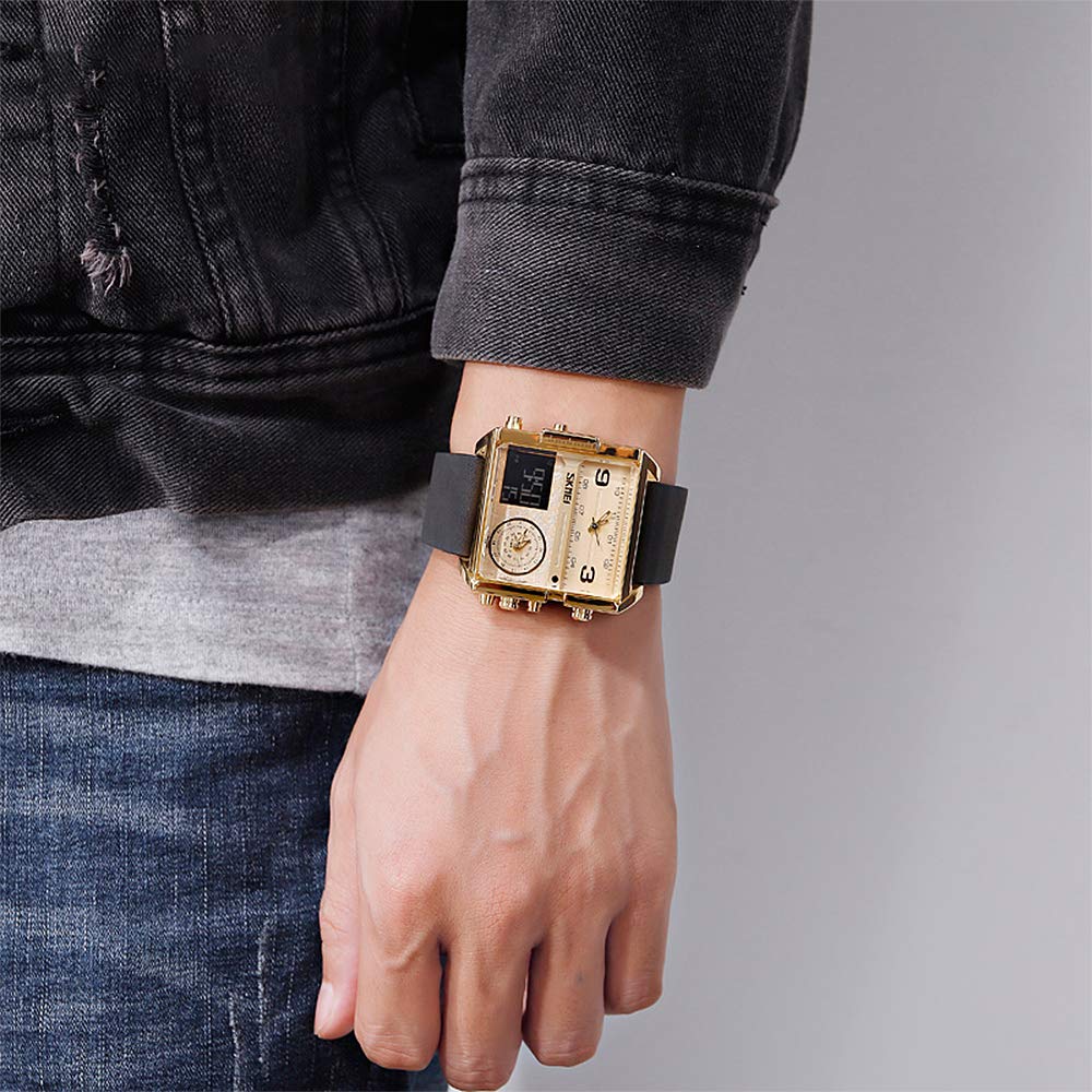 Foto 6 | Venta Internacional - Reloj Bozlun Digital Para Hombre Con Correa De Piel 3 Atm Waterpro