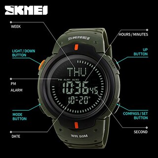 Foto 7 | Venta Internacional - Reloj Gosasa Sports Digital Compass 50 M Resistente Al Agua Para Hombre