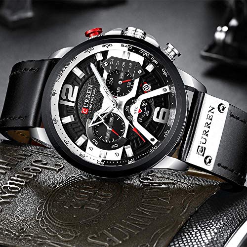 Foto 4 pulgar | Venta Internacional - Reloj Curren 8271 Calendario Analógico De Cuarzo Para Hombre Con Piel