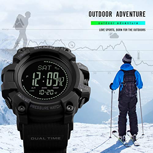Foto 4 pulgar | Venta Internacional - Reloj Digital Skmei 1358 Compass Para Deportes Al Aire Libre, 5 Atm, Morado