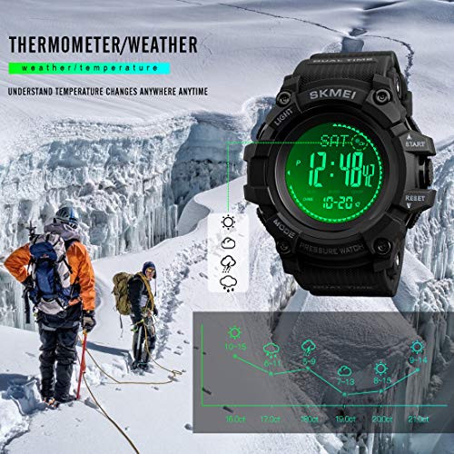 Foto 7 pulgar | Venta Internacional - Reloj Digital Skmei 1358 Compass Para Deportes Al Aire Libre, 5 Atm, Morado