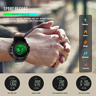 Foto 7 | Venta Internacional - Reloj Digital Skmei 1358 Compass Para Deportes Al Aire Libre, 5 Atm, Morado