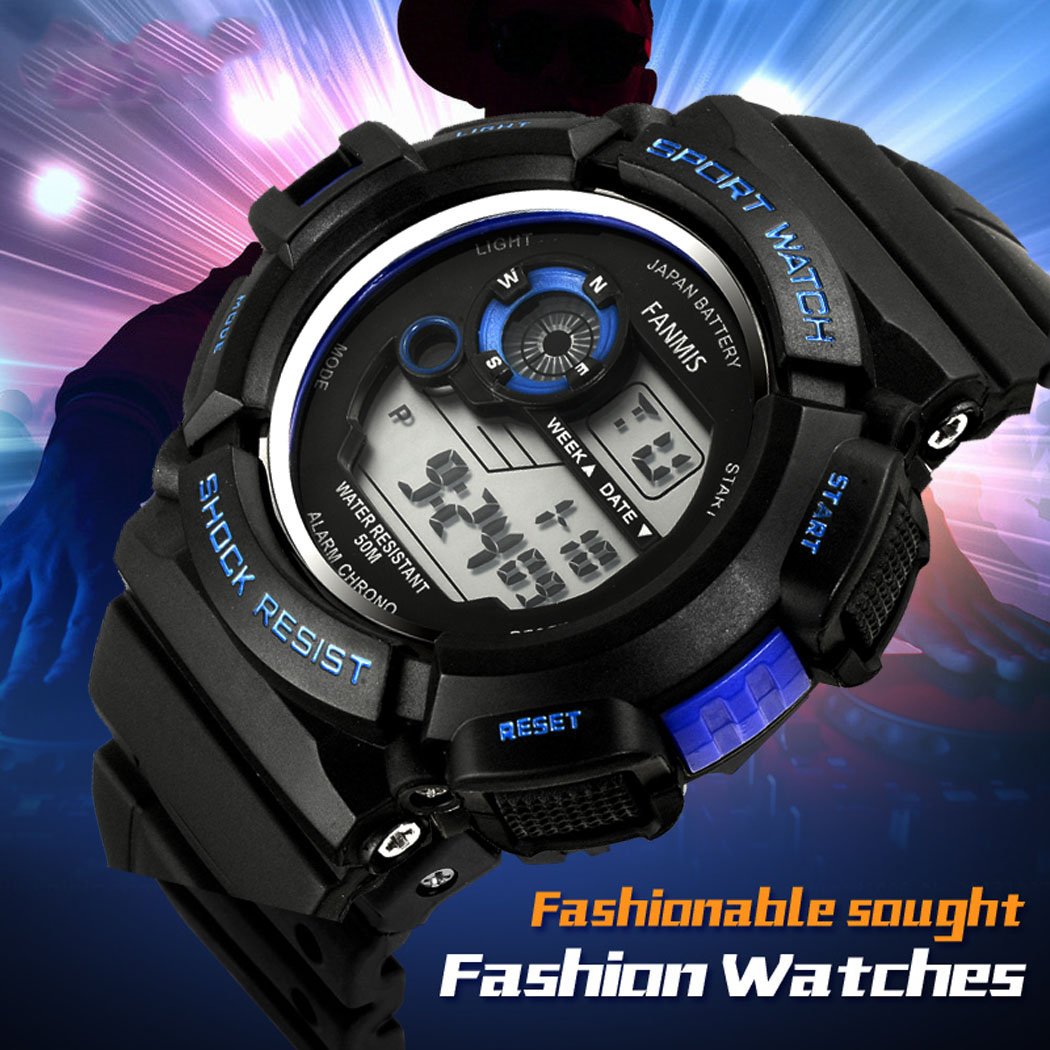 Foto 6 pulgar | Venta Internacional - Reloj Fanmis Sports Con Retroiluminación Led, 50 M, Resistente Al Agua, Color Negro