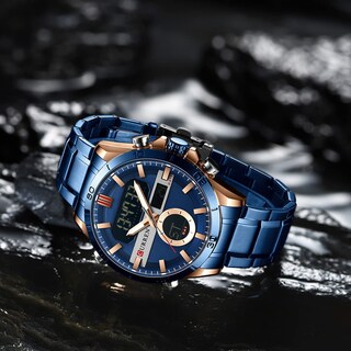 Foto 3 | Venta Internacional - Reloj Electrónico De Cuarzo Matkasur De Doble Movimiento Para Hombre, 48 Mm