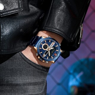 Foto 5 | Venta Internacional - Reloj Electrónico De Cuarzo Matkasur De Doble Movimiento Para Hombre, 48 Mm