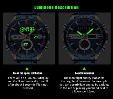 Foto 6 | Venta Internacional - Reloj Electrónico De Cuarzo Matkasur De Doble Movimiento Para Hombre, 48 Mm
